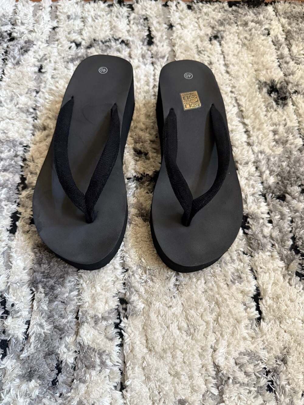 Women's Wedge Flipflops Sandals Casual Summer Beach Non Slip Comfort Platform F
